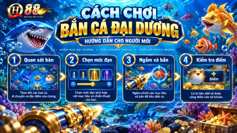 Cách chơi Bắn cá Đại Dương QH88 cho người mới qua 4 bước