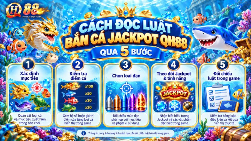 Cách đọc luật Bắn cá Jackpot QH88 qua 5 bước
